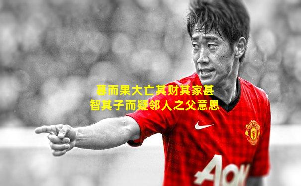 暮而果大亡其财其家甚智其子而疑邻人之父意思